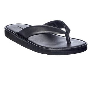 Vince Black leather Flip Flop Sandals